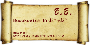 Bedekovich Brúnó névjegykártya